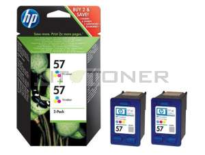 HP C9503AE - Pack de 2 cartouches encre couleur HP 57