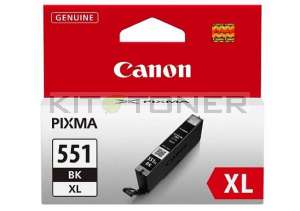 Canon CLI551BK XL - Cartouche d'encre noire Photo de marque 6443B001