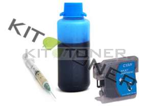 Brother LC980C - Kit cartouche rechargeable compatible cyan