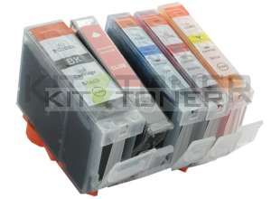 Canon CLI8C, CLI8Y, CLI8BK, CLI8M - Pack de 5 cartouches d'encre compatibles