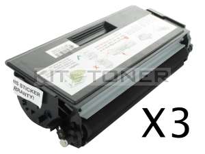 Brother TN6600 - Pack de 3 cartouches de toner compatibles