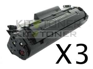 Canon 0263B002 - Pack de 3 cartouches de toner compatibles FX10