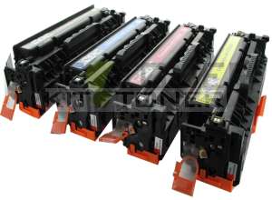 HP CC530A, CC533A, CC532A, CC531A - Pack de 4 toners compatibles 4 couleurs 304A