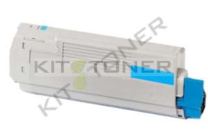 Oki 43872307 - Cartouche toner compatible Cyan