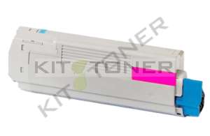 Oki 43872306 - Cartouche toner compatible Magenta