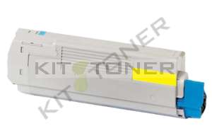 Oki 43865721 - Cartouche toner compatible Jaune