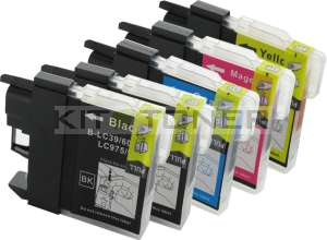 Brother LC1100VALBP - Pack de 5 cartouches d'encre compatibles