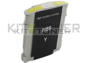 HP C9393AE - Cartouche d'encre compatible jaune 88 xl