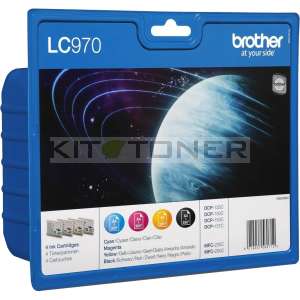 Brother LC970VALBP - Pack de 4 cartouches d'encre LC970VALBP