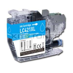 Brother LC421XLC - Cartouche encre cyan compatible Brother LC421XLC