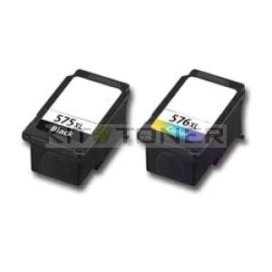 Canon PG575XL, CL576XL - Pack de 2 cartouches d'encre compatibles