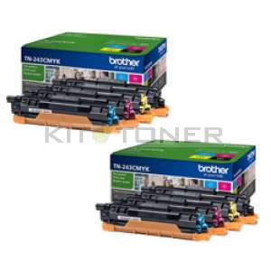  Brother TN243CMYK - Pack de 8 toners originaux