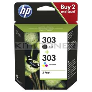 HP 3YM92AE - Pack Cartouches d'encre noire et couleurs  de marque HP 303