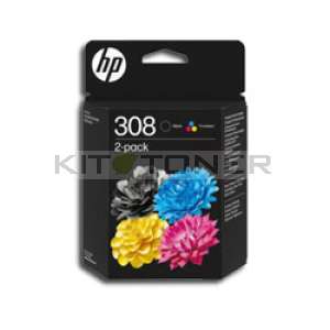 HP 6L6S6UE - Pack de 2 cartouches d'encre noir et couleurs