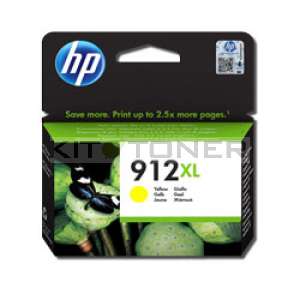 HP 912XL - Cartouche d'encre jaune origine HP 912XL