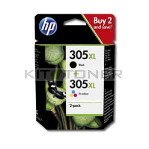 HP 6ZA94AE - Multipack cartouches noir et couleur de marque 305XL