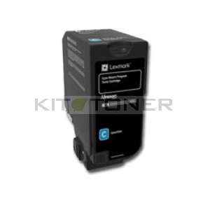 Lexmark 74C20C0 - Cartouche toner cyan d'origine