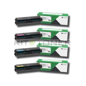 Lexmark MC3224 - Pack Cartouches toner couleurs et noir