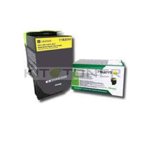 Toner Lexmark 71B20Y0 - Cartouche de toner jaune original