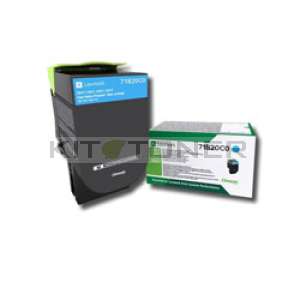 Toner Lexmark 71B20C0 - Cartouche de toner cyan original