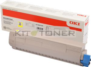 Cartouche de toner jaune d'origine Oki 46471101 pour imprimante OKI C843DN