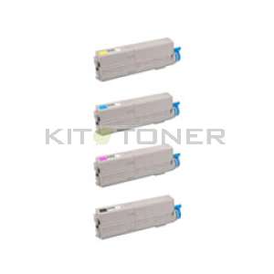 Oki C532dn - Pack de 4 toners compatibles 4 couleurs