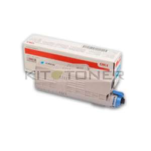 Oki 46490607 - Cartouche de toner cyan d'origine
