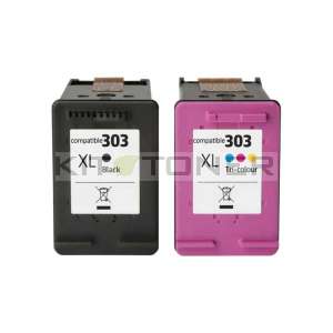 HP T6N04AE, T6N03AE - Pack de 2 cartouches d'encre compatibles 303 XL