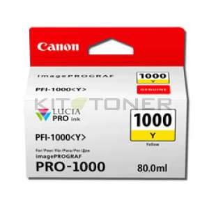 Canon PFI1000Y - Cartouche d'encre jaune Canon PFI1000Y