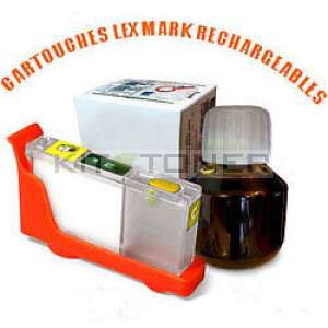 Lexmark 100 - Kit cartouche rechargeable compatible jaune