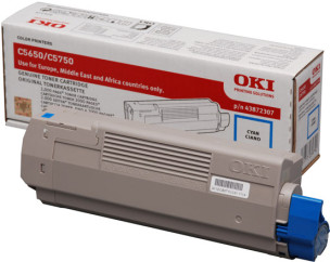 Oki 43872307 - Cartouche de toner cyan d'origine