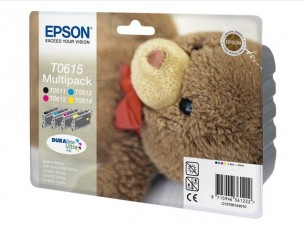 Epson C13T06154010 - Pack 4 cartouches d'encre Epson T0615