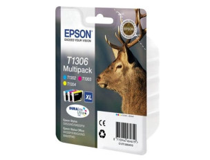 Epson C13T13044010 - Pack de 3 cartouches d'encre Durabrite XL T1304