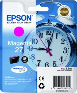 Epson C13T27034010 - Cartouche d'encre magenta d'origine Epson 27