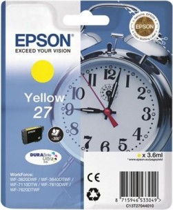 Epson C13T27044010 - Cartouche d'encre jaune d'origine Epson 27