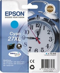 Epson C13T27124010 - Cartouche d'encre cyan d'origine Epson 27XL