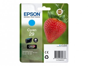 Epson C13T29824010 - Cartouche d'encre cyan 29 d'origine