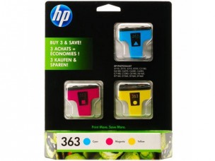 HP CB333E - Pack de 3 cartouches d'encre multicolore 363