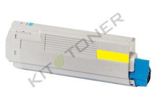 Oki 43872305 - Cartouche toner compatible Jaune