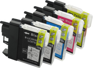 Brother LC980VALBP - Pack de 5 cartouches d'encre compatibles