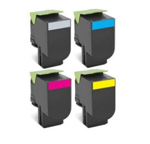 Lexmark 70C2HK0, 70C2HC0, 70C2HM0, 70C2HY0 - Pack de 4 toners compatibles (Noir, Cyan, Magenta, Jaune)