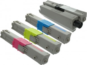 Oki 44973533, 44973535, 44973534, 44973536 - Pack de 4 toners compatibles 4 couleurs
