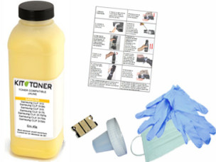 Konica A0DK252 - Kit de recharge toner compatible jaune