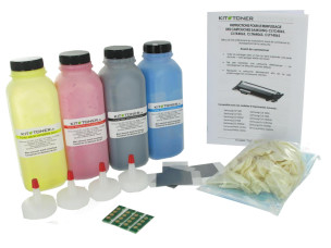 Samsung CLTC406S, CLTY406S, CLTM406S, CLTK406S - Kit de recharge toner compatible 4 couleurs