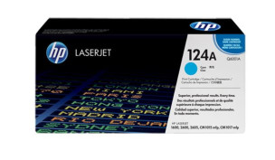 HP Q6001A - Cartouche de toner cyan de marque 124A