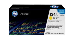 HP Q6002A - Cartouche de toner jaune de marque 124A