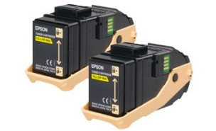 Epson S050606 - Pack de 2 cartouches de toner jaune d'origine