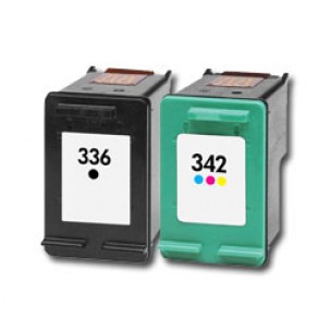 HP C9362EE, C9361EE - Pack de 2 cartouches d'encre compatible noire + couleur