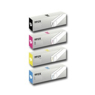 HP 991X - Pack de 4 cartouches d'encre compatibles HP 991x