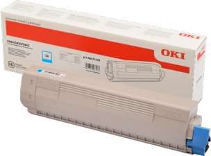 Cartouche de toner cyan d'origine Oki 46471103 pour imprimante OKI C843DN